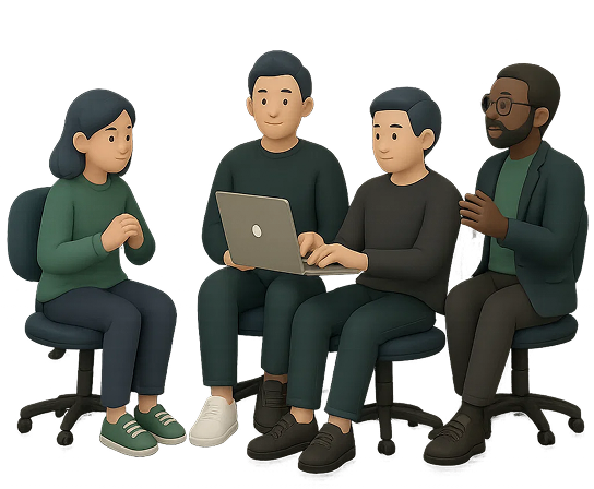 Business team collaborating