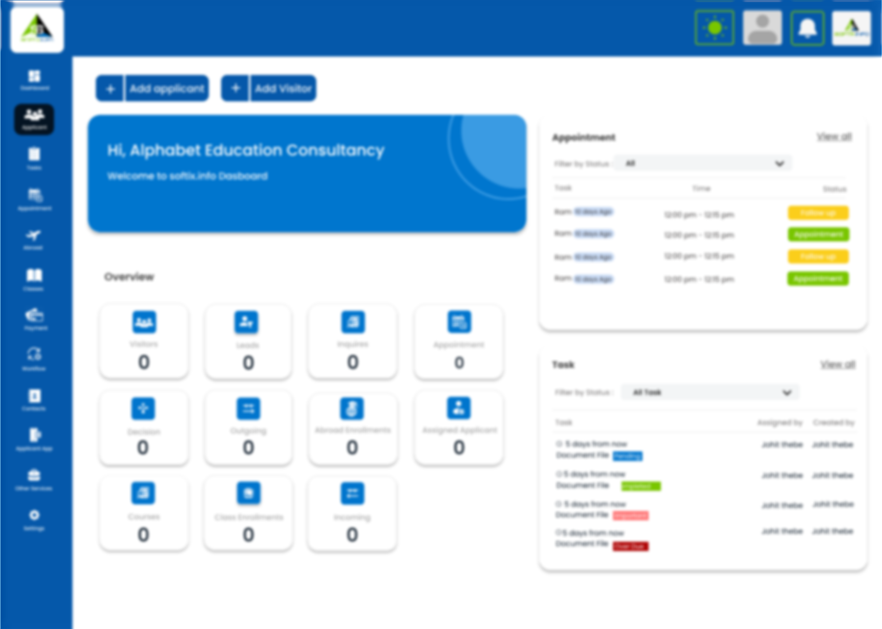 Education CRM Dashboard